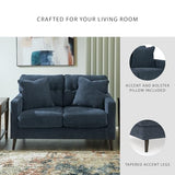 Signature Design by Ashley Bixler Classic Tufted Loveseat with Removable Cushions, Blue Signature Design by Ashley