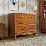 AFI, Santa Fe Twin Murphy Bed Chest with 6" Mattress & Built-in USB Charger, Light Toffee AFI