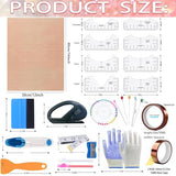 XEUZK Sublimation Shirts Tool Kits with 8 T Shirt rulers, 3Pack Teflon Sheet for Heat Press 12 x 16in, Heat Resistant Gloves with Silicone Bumps, 2 Rolls Heat Resistant Tape, 2Pcs Sublimation Pencil XEUZK