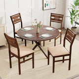 Giantex Wooden Dining Chairs Set of 2, Fabric Upholstered Kitchen Armless Chairs with Rubber Wood Frame, Padded Seat, Curved Back, Mid-Century Modern Chairs for Dining Living Room Home Restaurant Giantex