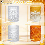 MEMOVAN Bee Candle Molds 2PCS Bee Cylinder Silicone Soap Mold Honeycomb Flower Mold Beeswax Candle Mould for Resin Epoxy Soap Casting Clay Wax Plaster Ornament Mould DIY Craft Home Decor
