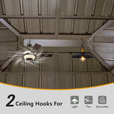 12’ x 16’ Hardtop Gazebo Outdoor Aluminum Wood Grain Gazebos with Galvanized Steel Double Canopy for Patios Deck Backyard,Curtains&Netting by domi outdoor living domi outdoor living