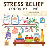 Color By Line: Coloring Book for Relaxation Featuring Vibrant Colored Outlines Vivi Tinta