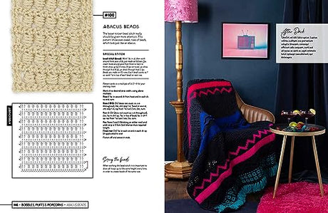 Mix and Match Modern Crochet Blankets: 100 patterned and textured stripes for 1000s of unique throws WoodArtSupply