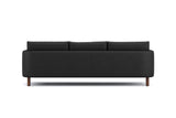 Valencia Matera 93” Black 3 Seater Full Leather Sofa | Modern Nappa Leather Couch with 2 Pillows for Living Room Furniture | Canadian Hardwood, One-Piece Curved Frame Lounge Sofa VALENCIA THEATER SEATING