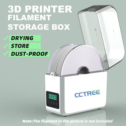 CCTREE Filament Dryer Box with Fan for 3D Printer Filament,Upgraded Filament Dehydrator Storage Box for 3D Filament 1.75 2.85 3.00mm, Keeping Filament Dry During 3D Printing（White） - WoodArtSupply