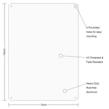 Blank Metal Signs- 5 Pack, 10x7 inches White Blank Sign, Heavy Duty Aluminum Write-On Sign for Indoor Outdoor, Easy to Install, Blank Sign for Heat Transfer, Vinyl, Write, Ink Print DIESOTT