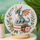 JOZYSH Black Dragon Handmade DIY Embroidery kit,Suitable for Adult Beginners,Includes Embroidery Cloth, Instructions, Embroidery Frame and Needle and Thread, Suitable for Holiday Gifts (Dragon1)