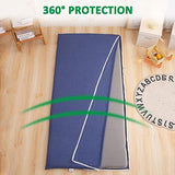 Gray2,100x190cm/39x75,Traditional Japanese Futon Cover Shikibuton Floor Futon Mattress Soft Skin-Friendly Protective Cover with Zipper Dust Cover Machine Wash Up to 3-8cm Deep Generic