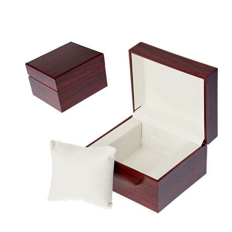 LETURE Wooden Single Watch Cases for Men Women, Wood Wrist Watch Bangle Gift Box with Pillow LETURE