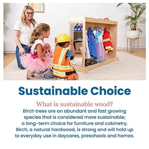 ECR4Kids Streamline Dress-Up Island, Costume Organizer, Natural ECR4Kids