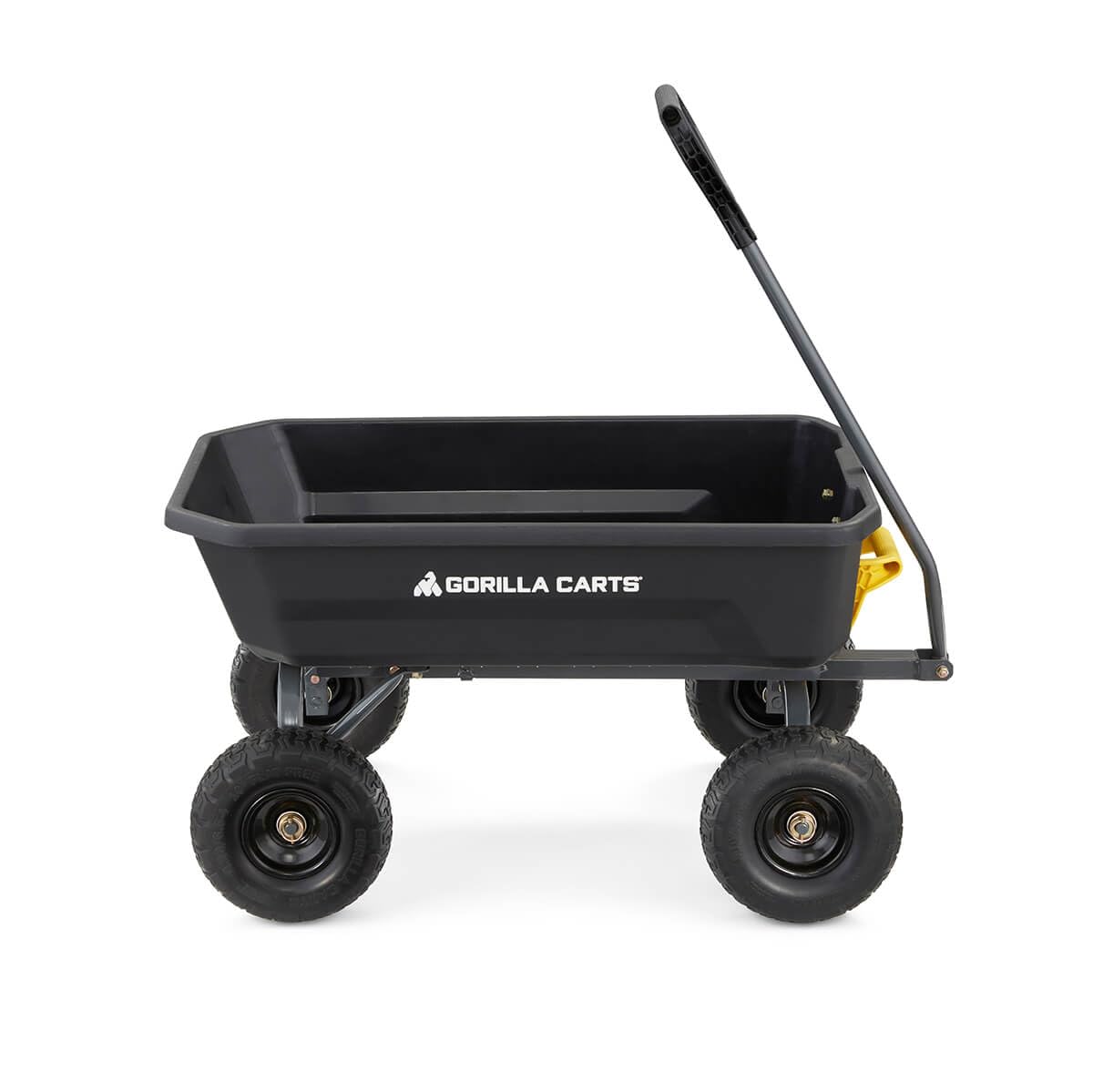 Gorilla Carts 4GCG-NF Poly Dump Cart, 600-Pound Capacity with No-Flat Tires, 4 Cubic Feet, Amazon Exclusive