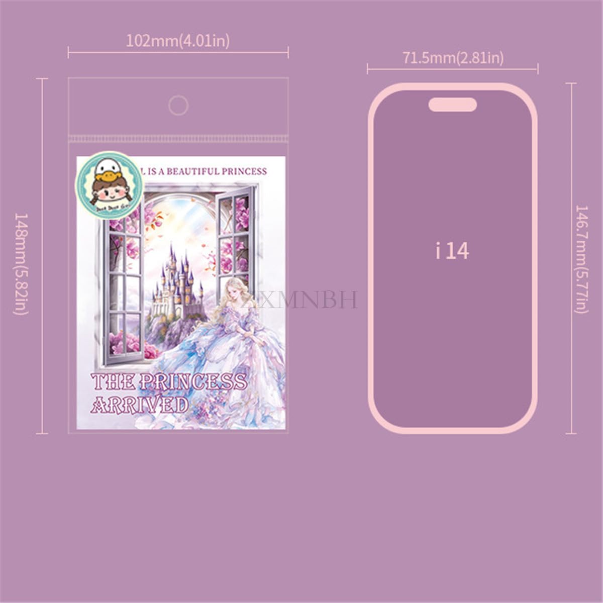 ZXMNBH 20 Pcs/Pack Fairy Princess PET Stickers for Scrapbooking Kit Waterproof Clear Sticker Junk Journaling Supplies Journals Diary Planner Collage Laptop Paper Crafts ZXMNBH