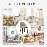 COLAMY Upholstered Dining Chairs Set of 6, Modern Kitchen Chairs with Back, Fabric Side Dining Room Chairs with Wood Legs for Kitchen Dining Room Restaurant, Camel COLAMY