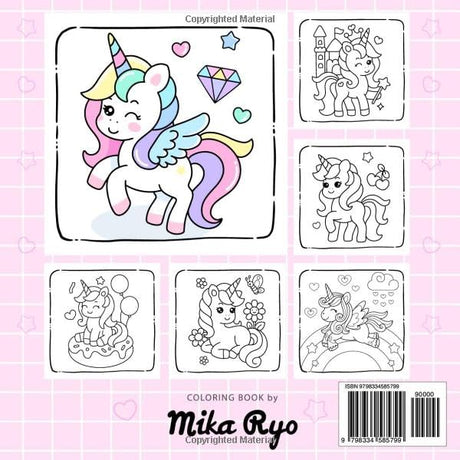 Cute Unicorn: Coloring Book for Adults and Kids, Bold and Easy, Simple and Big Designs for Relaxation Featuring Magical Unicorns (Bold & Easy Coloring) WoodArtSupply