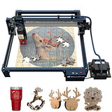 SCULPFUN S30 Laser Engraver, 5W Laser Cutter, Automatic 30L/Min Automatic Air Assist Pump, Air Nozzle,Industrial Grade Rail,Limit Switch, Eye Protection, Engraving Machine for Wood Metal Acrylic SCULPFUN