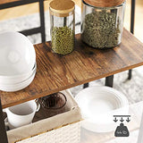 VASAGLE Industrial Bar Table with Sturdy Metal Frame in Rustic Brown - Easy Assembly and Stylish Design VASAGLE