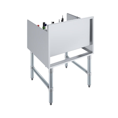 AmGood 22.5 in. x 24 in. x 33 in. Stainless Steel Four-Tier Liquor Display Rack AmGood