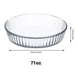 10 Inch Glass Deep Pie Dish for Baking Glass Baking Dish Clear and Durable Oven Baking Pie Pan Quiche Baking Dish Deep ATRDTO