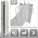 Sorbus 8 Panel Room Divider 6 ft. Tall - Privacy Screen, Extra Wide Double Hinged Panels, Mesh Hand-Woven Design, Partition Room Dividers and Folding Privacy Screens, Wall Divider for Room Separation Sorbus