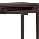 SIMPLIHOME Hollander SOLID WOOD Contemporary 38 inch Wide Small Desk in Warm Walnut Brown for The Office Desk, Writing Table, Workstation and Study Table SIMPLIHOME