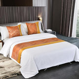XHCTNN Bed Runners and Matching Cushion Cover, Sided Bed Throws Satin Bedding Scarf Protection Bedroom Home Decoration for Single Double King Size(D,20 * 94"-Bed Runners) XHCTNN
