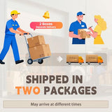 Furmax Fireplace Corner TV Stand for Up to 55 Inch, Modern Console with 18 Inch Electric Fireplace, Entertainment Center with Open Shelf and Storage Cabinets for Living Room (LED Antique White) Furmax