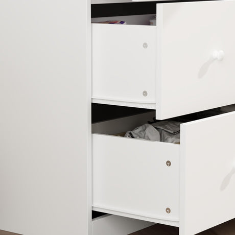 ROMSHINE Nursery Dresser with Baby Changing Table, Diaper Changing Tables for Nursery with 5 Drawers & Shelves, Changing Station Nursery Organizer for Bedroom, White (47.6" W x 19.7" D x 36.1" H) ROMSHINE