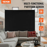 VEVOR Room Divider, Single Panel Room Divider, 6FT Privacy Screen Indoor, Partition Divider for Room Separation, Freestanding Room Divider Panel for Office, Bedroom, Black VEVOR