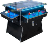 West State Gamerooms Cocktail Arcade Machine – Lift-Up Arcade Game Cabinet – Pre-Assembled 2 Player 3000 Retro Video Games Table with 26-Inch LCD Screen Track Ball and 2 Chrome Bar Stools West State Billiards