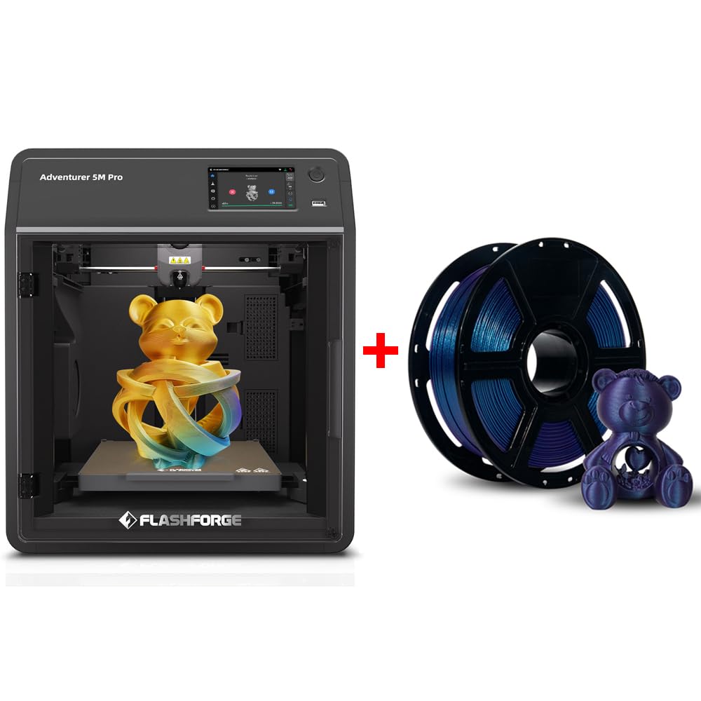 (HS Nebula Purple) Bundle FLASHFORGE Adventurer 5M Pro 3D Printer and FLASHFORGE Nebula Purple High Speed PLA Filament FLASHFORGE