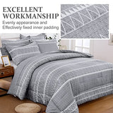WONGS BEDDING Grey Comforter King, Soft Microfiber Reversible Grey Boho Down Alternative Comforter Set for King Bed- 3 Pieces (1 Solid Comforter + 2 Pillow Shams), Bedding Comforter Set 104" x 90" WONGS BEDDING