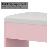 Yanosaku 15 Drawers Vanity Desk with Power Outlet, Makeup Table with Mirror and 13 LED Lights, 3 Color Lighting Modes, Brightness Adjustable, Glass Top Dressing Table, Vanity Set for Bedroom (Pink) Yanosaku