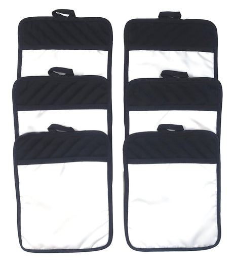 Sublimation Blanks 9"x7" Polyester/Cotton Black Pot Holders with Sublimation Pocket DIY Set of 6 Tromic