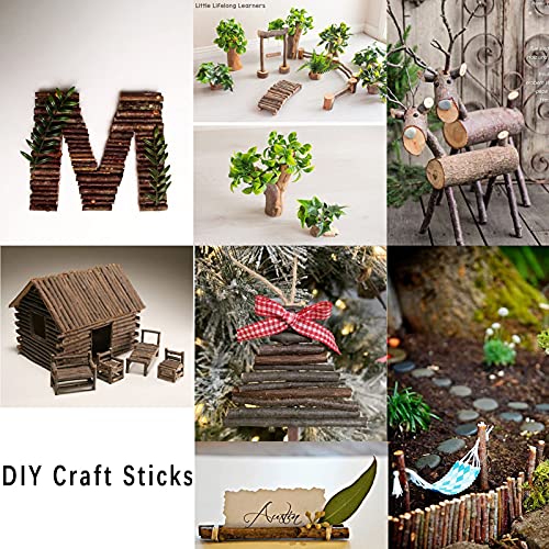 LAZACA Craft Sticks, Wood Sticks Crafting Twigs Crafts Log Toy DIY Vase Fillers Pumpkin Stems Rustic Decorations Ornaments,Loose Parts Play Materials LAZACA