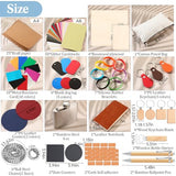 Dunzoom 127 Pcs Laser Material Kit Laser Cutting Engraving Materials Accessories Including Wood, Metal, PU Leather, Fabric, Glass, Rock, Rubber for Cutters Engraving Supplies Dunzoom