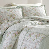 Laura Ashley - King Comforter Set, Reversible Cotton Bedding with Matching Shams & Bedskirt, Stylish Home Decor for All Seasons (Harper Sage, King) Laura Ashley