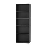 Mainstay` 71" 5-Shelf Standard Bookcase (Black) Mainstay
