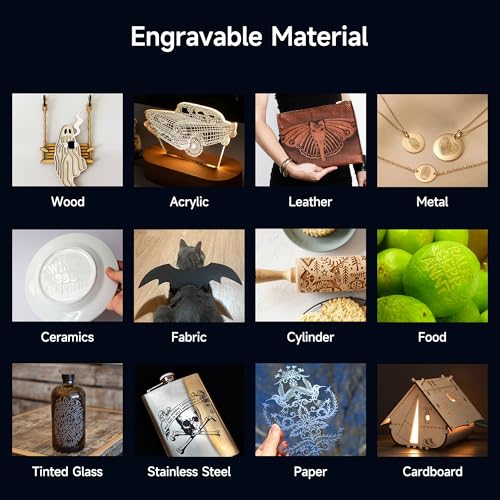 Ortur Laser Master 3 10000mW Laser Engraver, High Precision 0.05 x 0.1mm Spot Laser Engraving Machine for Wood Leather Acrylic Metal DIY Making, App-Controlled Laser Cutter, Class 4 Ortur
