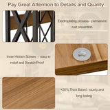 QILICHZ Record Holder,80-100Lps Vinyl Records Storage,Stackable Vinyl Holder,2-Tier Record Player Stand,Wood Turntable Stand,Records Player Table for Magazine, Book, Files, Albums QILICHZ