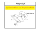 24KF Linen Upholstered Tufted Button King Headboard and Comfortable Fashional Padded King/California King Size headboard - Ivory 24KF