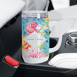 PYD Life 40 OZ Sublimation Tumblers with Handle Blanks White with Lid and Stainless Straw for Tumbler Heat Press Sublimation Oven Printing 2 Pack PYD Life