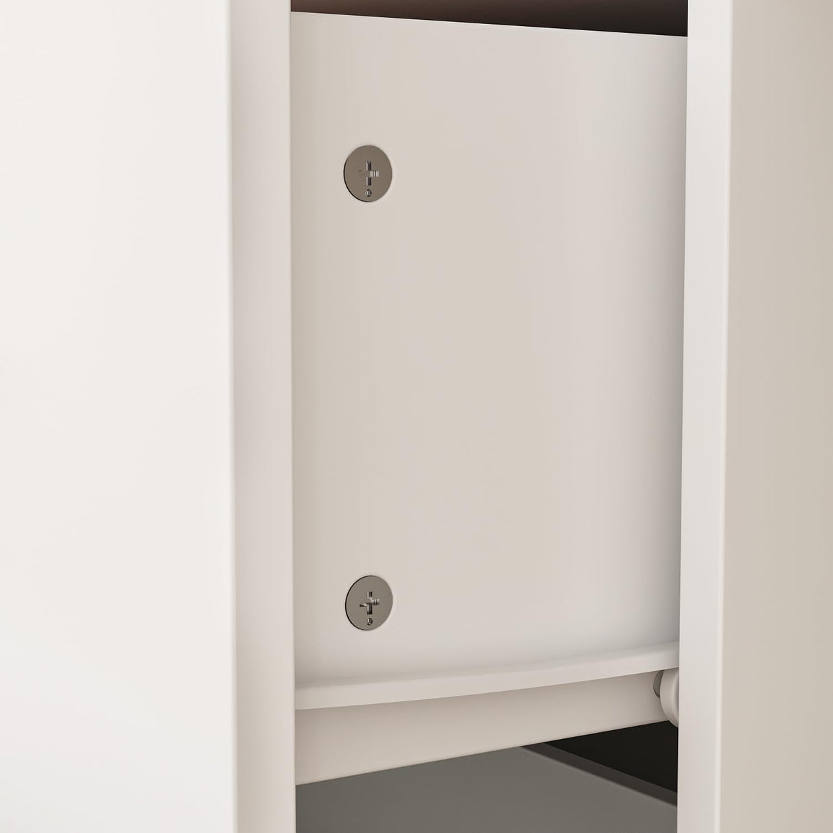 Hitow 4 Door Wardrobe Armoire Closet with Mirror Door, 63" W Wooden Wardrobe Cabinet with 2 Drawers & Hanging Rod, Bedroom Armoire Dresser Wardrobe Clothes Organizer, A White Hitow