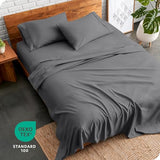 Bare Home Queen Sheet Set - 1800 Ultra-Soft Microfiber Queen Bed Sheets - Double Brushed - Deep Pockets - Easy Fit - 4 Piece Set - Bedding Sheets & Pillowcases (Queen, Grey) Bare Home