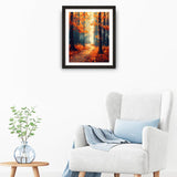 Natuyalo Paint by Numbers Kit for Adults Beginners and Kids, 16" Wx20 L Canvas Pictures Drawing Acrylic Paintwork with 3 Pcs Paintbrushes, Autumn Forest Landscape Natuyalo