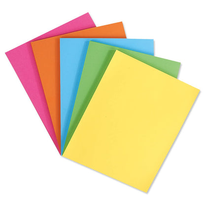 Bold Color Paper Pack of 150 (30 of Each Color), 8-1/2-x-11 Inches, 110 GSM 29 lb Colorful Multipurpose Computer Printer Paper