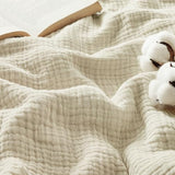 Bedsure 100% Cotton Muslin Blanket King Size for Bed - 4-Layer Breathable and Lightweight Thin Soft Summer Gauze Muslin Blanket for Adults, Linen Beige, 108x90 Inches Bedsure