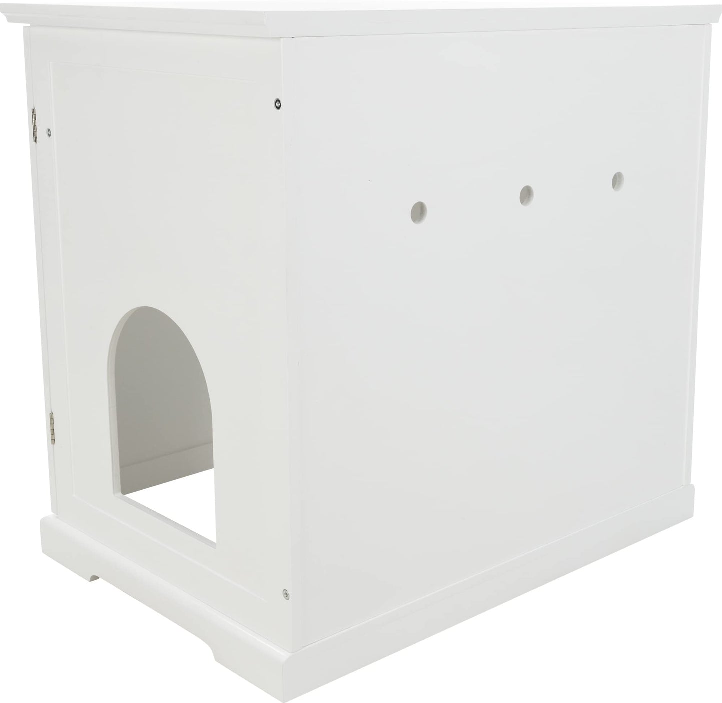 TRIXIE XL Wooden Litter Box Enclosure with Storage Drawer, for Standard or Large Size Litter Box, White (40236) - WoodArtSupply