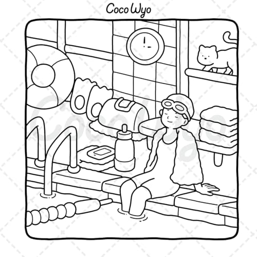 Girl Moments: Vol. 2 Coloring Book for Adults and Teens Featuring Cute Cozy Daily Activities for Relaxation Coco Wyo LLC