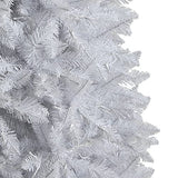 Nearly Natural 10ft. Slim White Artificial Christmas Tree with 800 Warm White LED Lights and 2420 Bendable Branches Nearly Natural